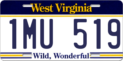 WV license plate 1MU519
