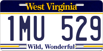 WV license plate 1MU529