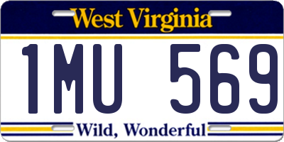 WV license plate 1MU569