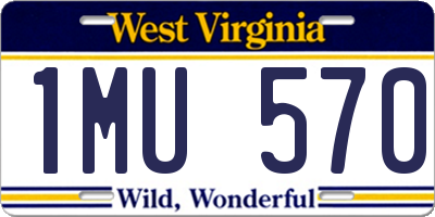 WV license plate 1MU570