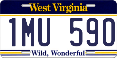 WV license plate 1MU590