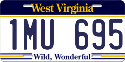 WV license plate 1MU695