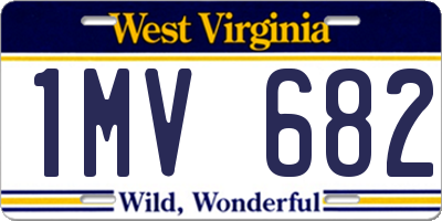 WV license plate 1MV682