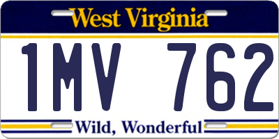 WV license plate 1MV762