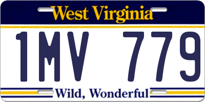WV license plate 1MV779