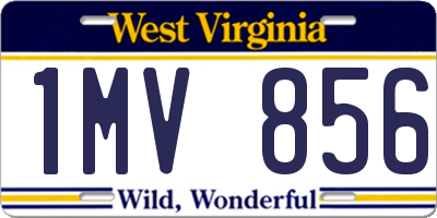 WV license plate 1MV856