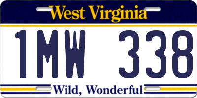 WV license plate 1MW338