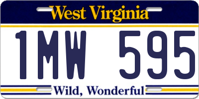 WV license plate 1MW595