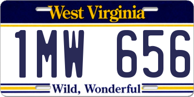WV license plate 1MW656