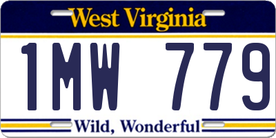 WV license plate 1MW779
