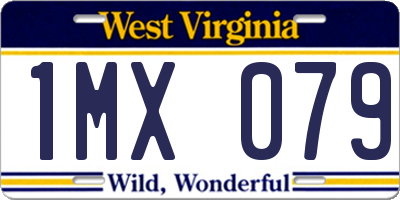 WV license plate 1MX079