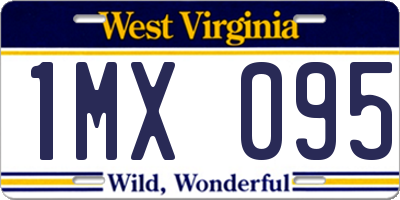 WV license plate 1MX095