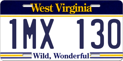 WV license plate 1MX130
