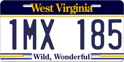 WV license plate 1MX185