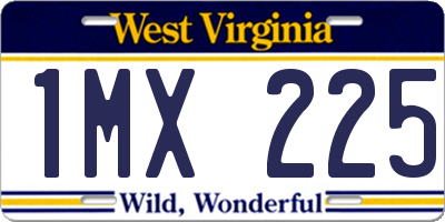 WV license plate 1MX225