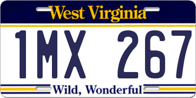 WV license plate 1MX267