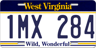 WV license plate 1MX284