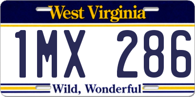 WV license plate 1MX286