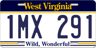 WV license plate 1MX291