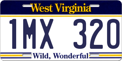 WV license plate 1MX320