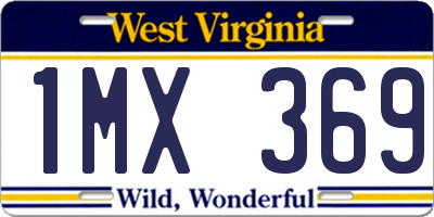 WV license plate 1MX369