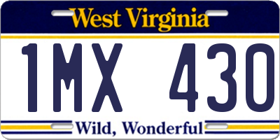 WV license plate 1MX430