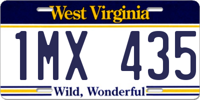WV license plate 1MX435