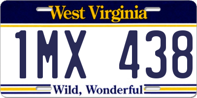 WV license plate 1MX438