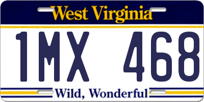 WV license plate 1MX468