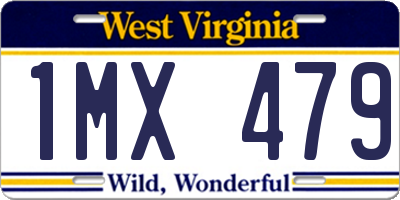 WV license plate 1MX479