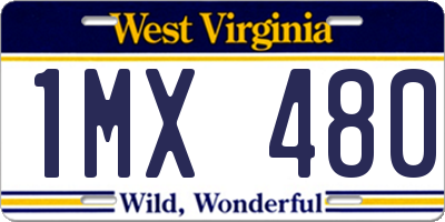 WV license plate 1MX480