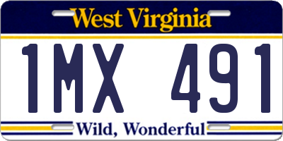 WV license plate 1MX491