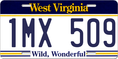 WV license plate 1MX509