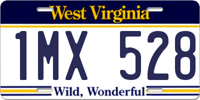 WV license plate 1MX528