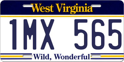 WV license plate 1MX565