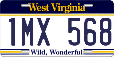 WV license plate 1MX568
