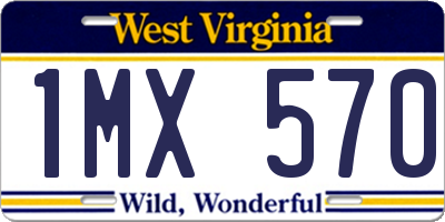 WV license plate 1MX570