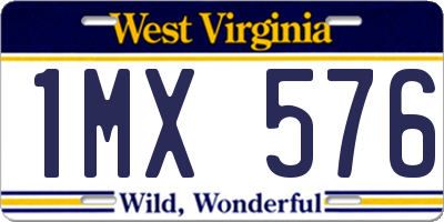 WV license plate 1MX576