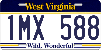 WV license plate 1MX588
