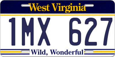 WV license plate 1MX627