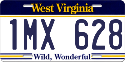 WV license plate 1MX628
