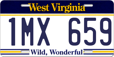 WV license plate 1MX659