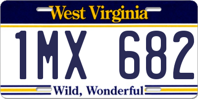 WV license plate 1MX682