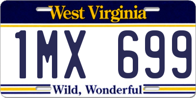 WV license plate 1MX699