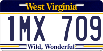 WV license plate 1MX709