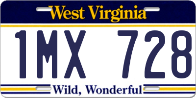 WV license plate 1MX728