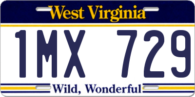 WV license plate 1MX729