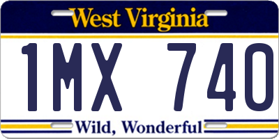 WV license plate 1MX740