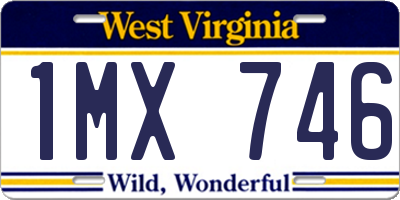 WV license plate 1MX746