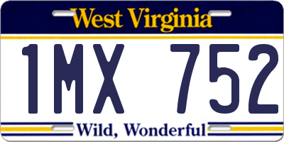 WV license plate 1MX752